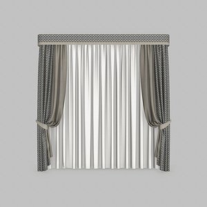 curtains 1 modeled 3D