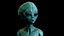 3D Alien Gray Game Character model