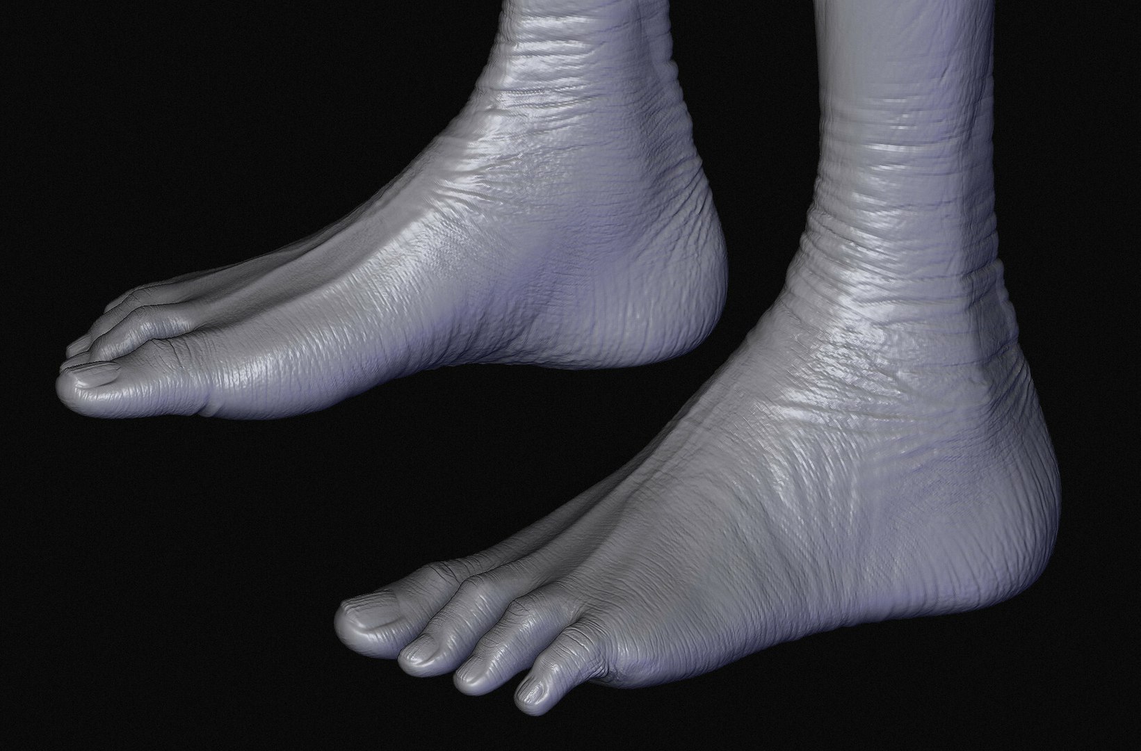 3D Alien Gray Game Character Model - TurboSquid 2130868