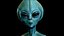 3D Alien Gray Game Character model