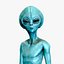 3D Alien Gray Game Character model