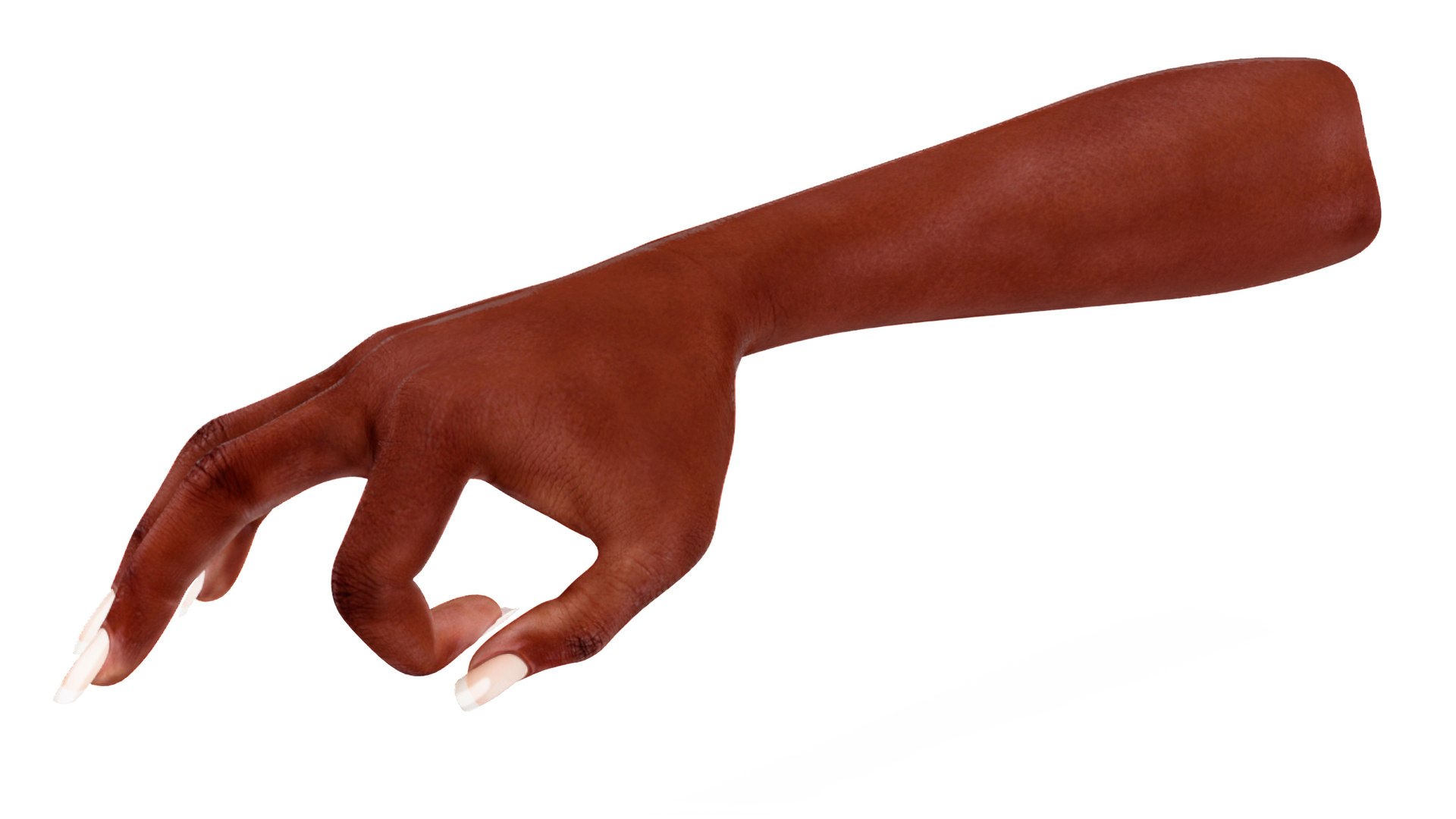 Dark Skinned Woman Hand OK Pose 3D model preview