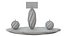 Modern Decorative Candle Set with Tray