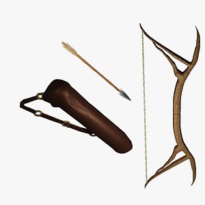 bow arrow quiver 3D