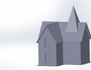 3D model french villa spire