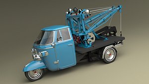 tuktuk vespa tow truck 3D model