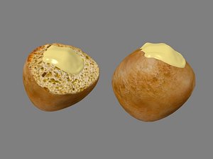 3d model dinner roll