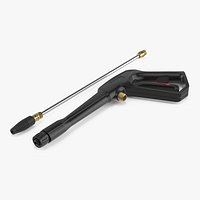 Pressure Washer Spray Gun with Turbo Lance Black