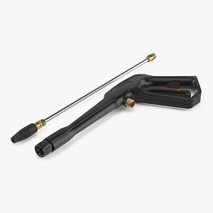 Pressure Washer Spray Gun with Turbo Lance Black
