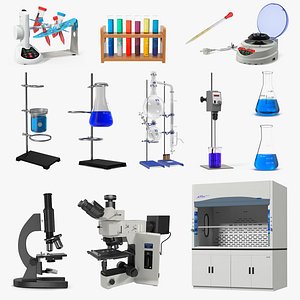 3D lab equipment 5 model