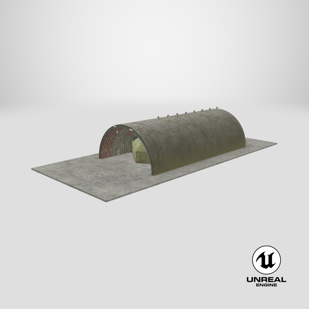 3D Abandoned Aircraft Shelter Closed https://p.turbosquid.com/ts-thumb/Al/QeJz2R/zE/stemcell_unreal_render/png/1738060559/1920x1080/fit_q87/c2f0eff0e60052dd623c7f2dcb124ae94db2898f/stemcell_unreal_render.jpg