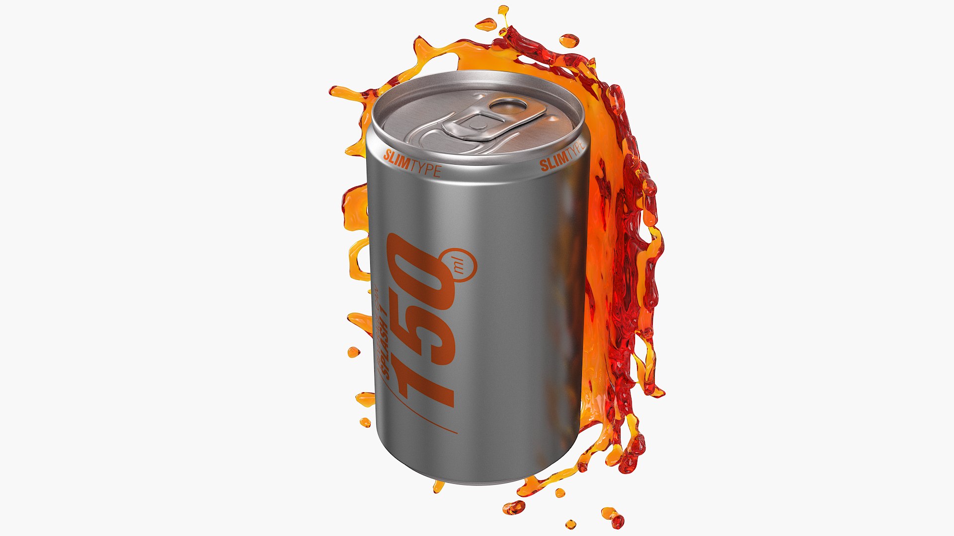 3D model Splash 1 Slim Can 150ml - TurboSquid 1717511