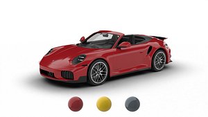 Porsche 911 Carrera Turbo S Aero Cabriolet 2026 3D model
