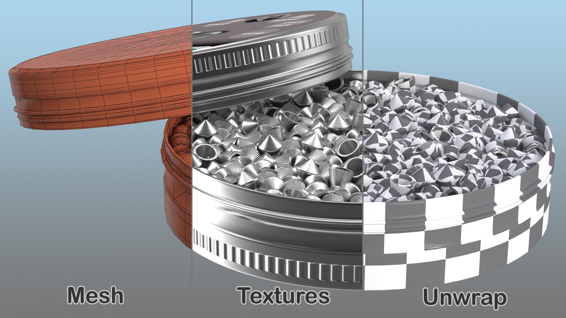 Spitzkugel airgun pellets box 3D model - TurboSquid 1549679