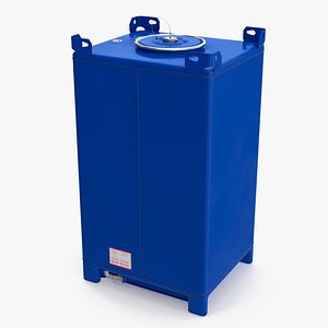 3D Stainless Steel IBC Container Blue 550gal