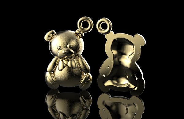 bear piercing jewelry 3D model