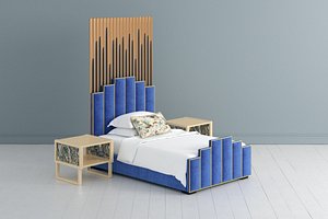 luxury bed single 3D