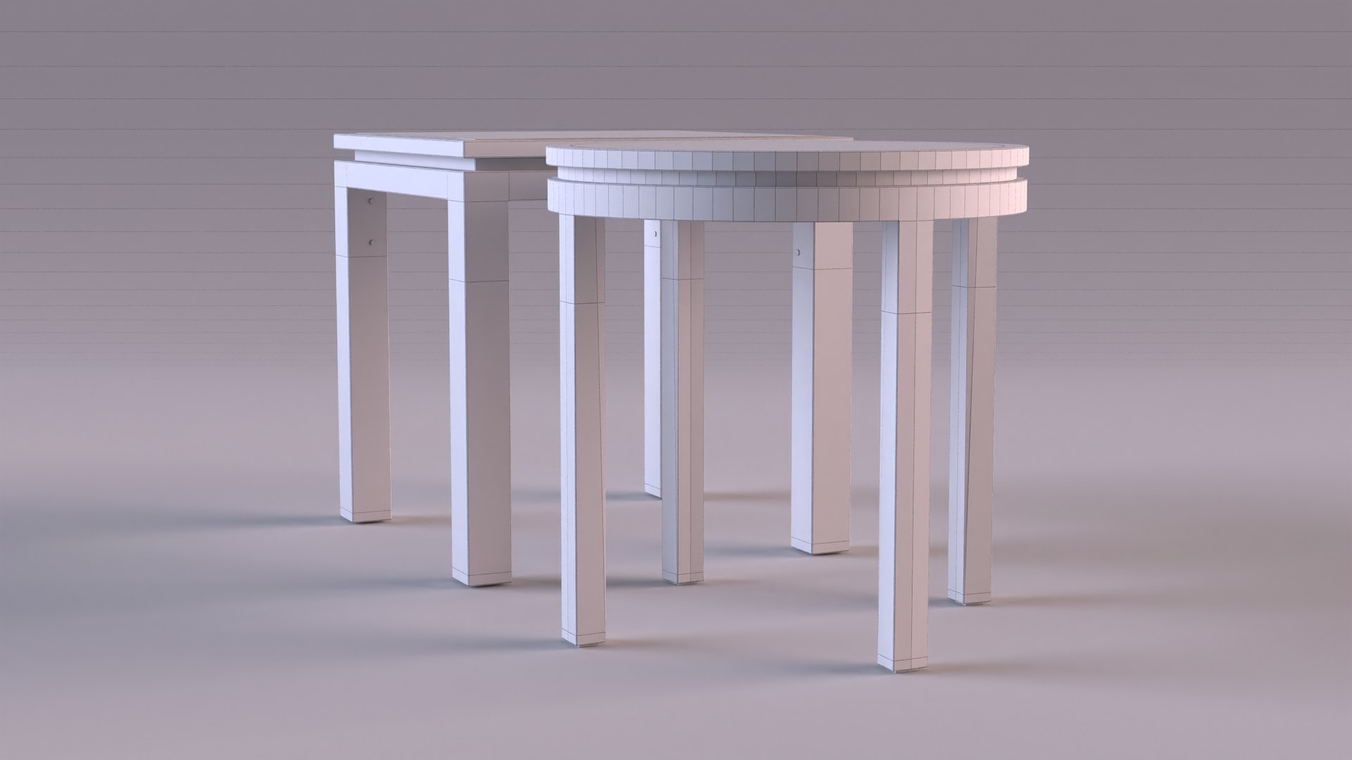 Side Tables Pair 3D Model - TurboSquid 2238412