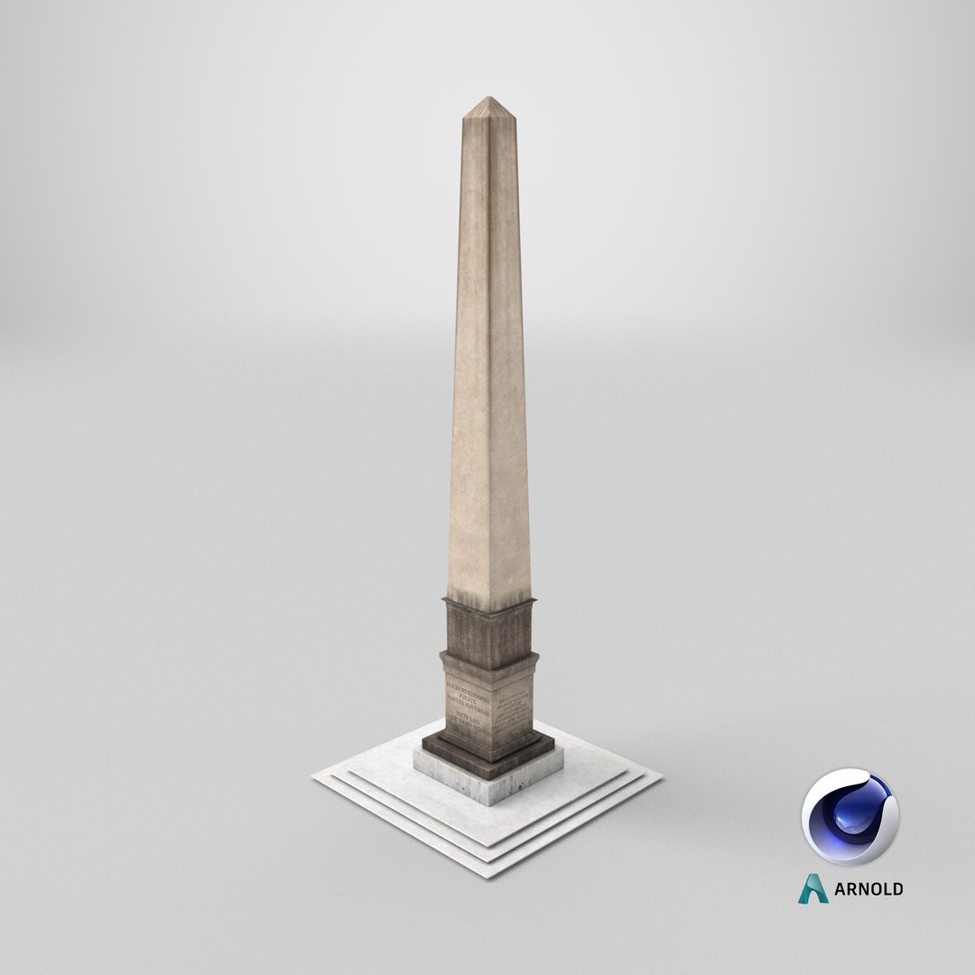 Ancient Roman Obelisk model https://p.turbosquid.com/ts-thumb/Al/mhr3IG/1O/stemcell_cinema_4d_arnold_render/png/1743692200/1920x1080/fit_q87/5186b144eed8b696acca2ce3bb7166bd76b874fc/stemcell_cinema_4d_arnold_render.jpg