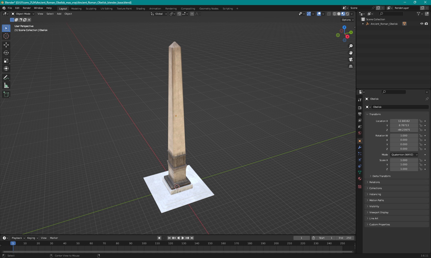 Ancient Roman Obelisk model https://p.turbosquid.com/ts-thumb/Al/mhr3IG/jW/ancient_roman_obelisk_1003/jpg/1739358190/1920x1080/fit_q87/f8feeef4698cd06286dac406033314e68fcc0175/ancient_roman_obelisk_1003.jpg