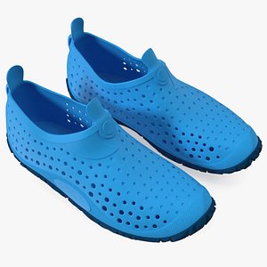 3D Swimming Pool Shoes for Kids Blue model