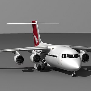 3d model of 146-200 aircraft