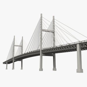 3d suspended bridge bay model