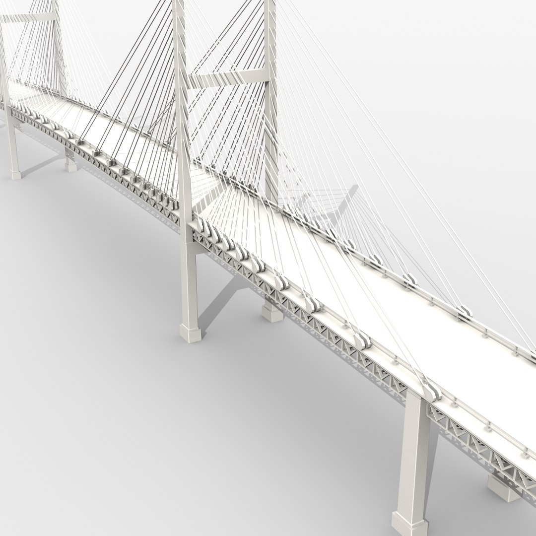 3d Suspended Bridge Bay Model