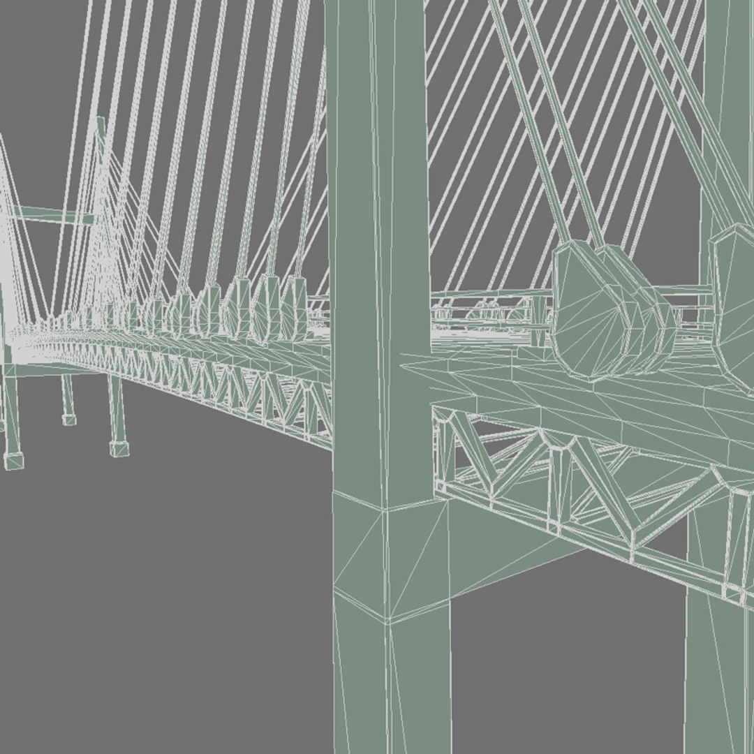 3d Suspended Bridge Bay Model