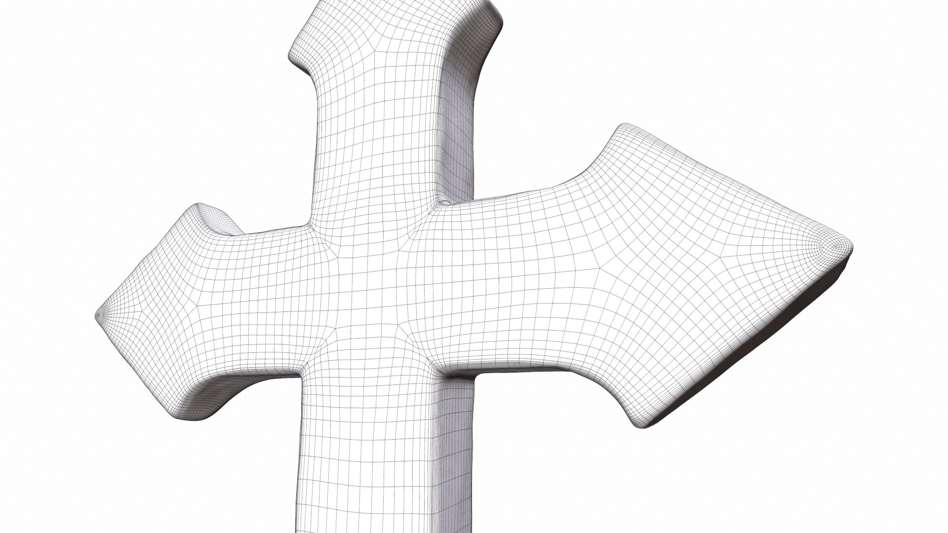 3D Model High-Poly Titanium Arrow-shaped Cross - TurboSquid 2122578
