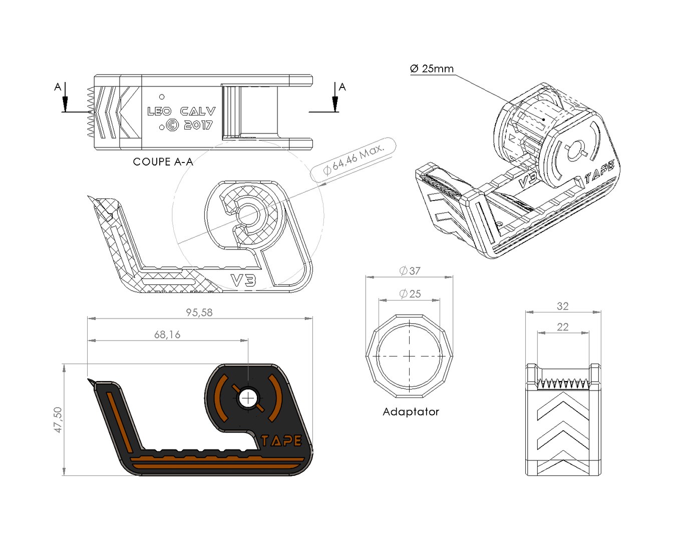 Free Simple Tape Dispenser 3D Model - TurboSquid 1212988