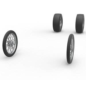 Wheel set of Vintage Front engine dragster Scale 1 to 25