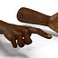 African Man Hands with Fur Rigged Modèle 3D