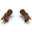 African Man Hands with Fur Rigged Modèle 3D