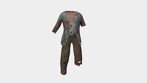 3D Zombie Clothing Color 08 - Undead Character Design