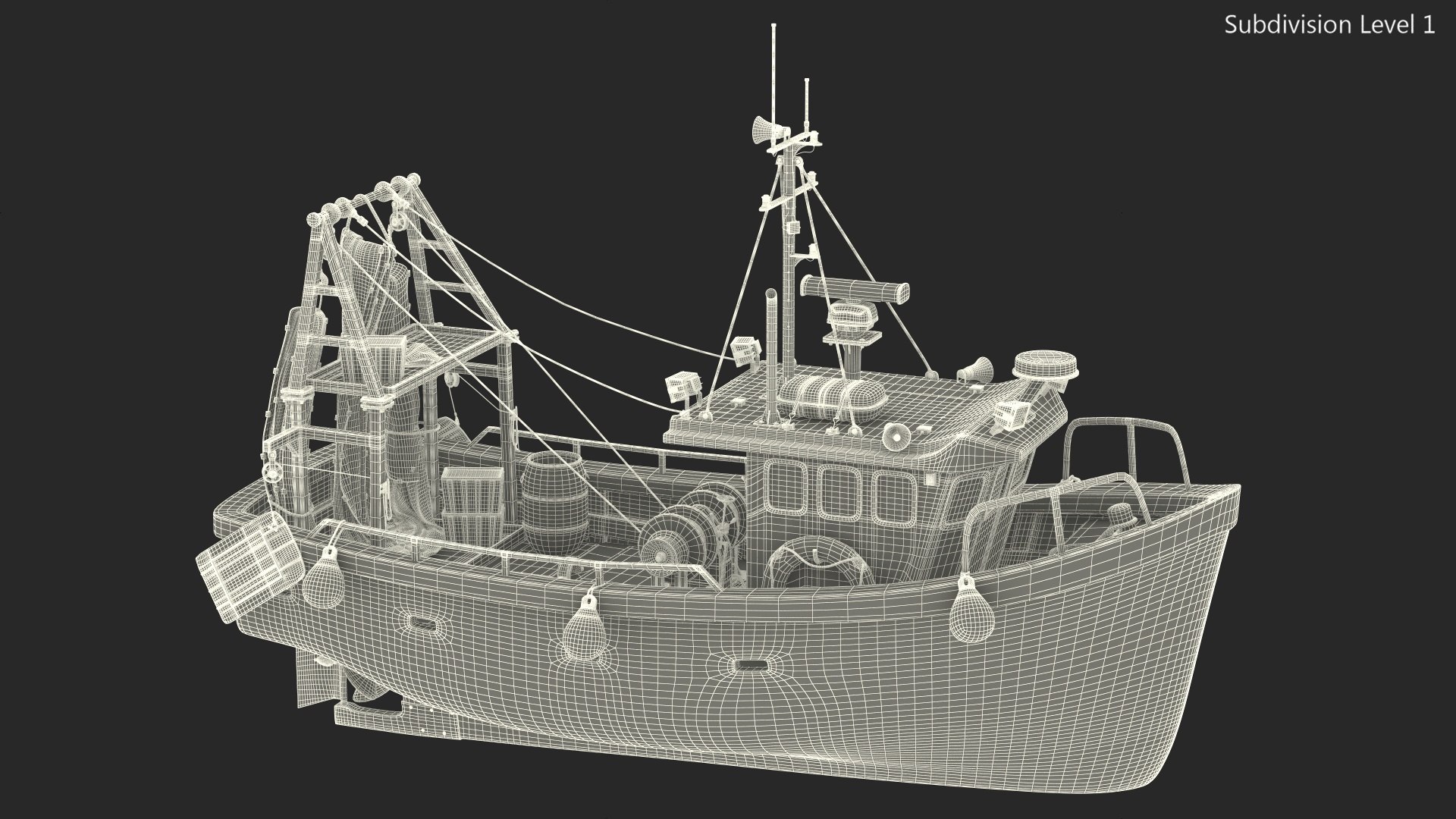 3D Small Fishing Vessel Model - TurboSquid 2062634
