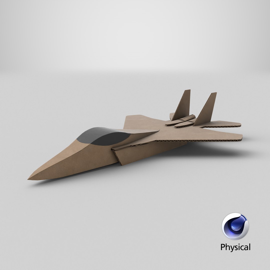 Cardboard Jet Fighter 3D Model - TurboSquid 2216631