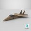 Cardboard Jet Fighter 3D model