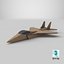 Cardboard Jet Fighter 3D model