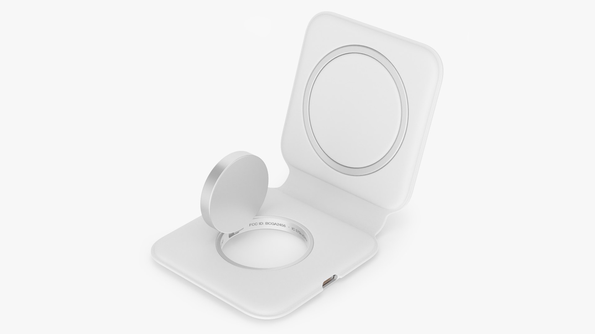 Apple MagSafe Duo Wireless Charger Rigged 3D model preview