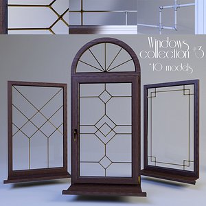 windows muntin bars 3D