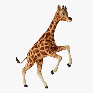 Giraffe Rigged Character Low-poly 3D model 3D model