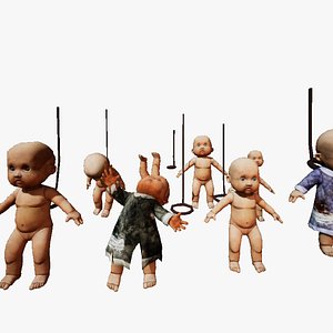 3D Scary Baby Toys Collection model