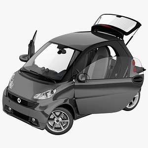 3d smart fortwo 2013 rigged model