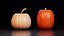 Dupla de abóboras realistas de Halloween