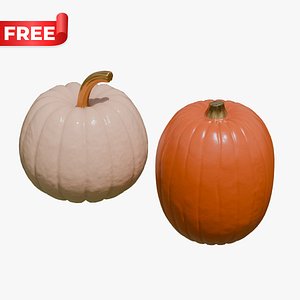 Realistic Halloween Pumpkin Duo