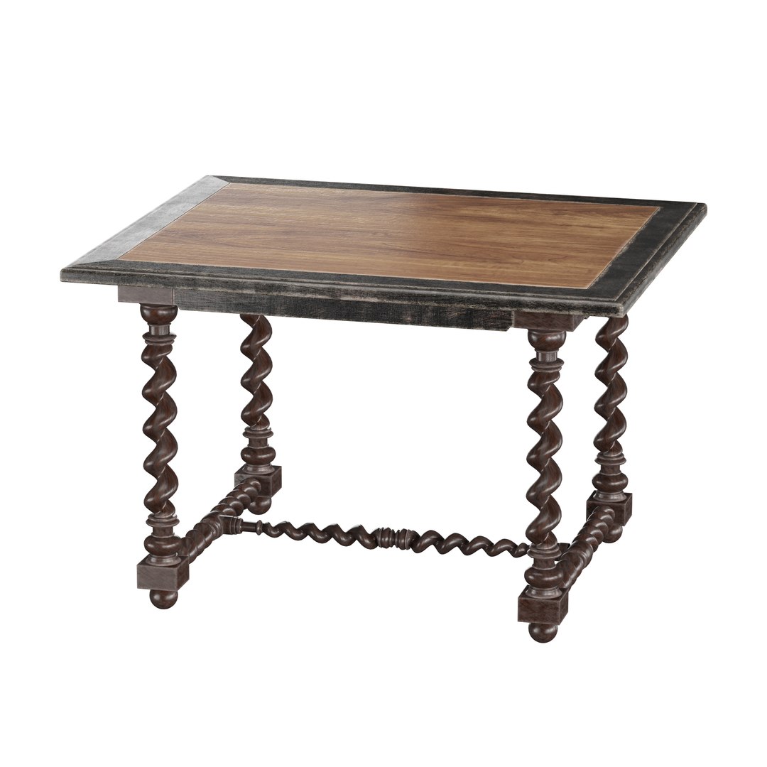 3D Vintage Side Table Model - TurboSquid 2398516
