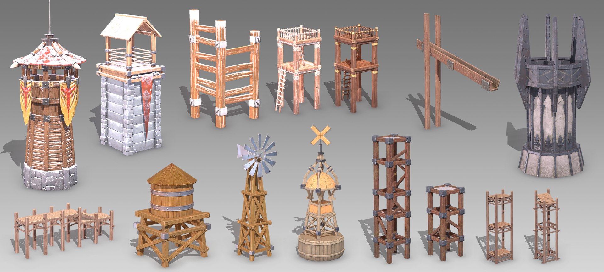 Ancient Siege Equipment Catapults Crossbow Bolts Watchtower Guard Tower ...