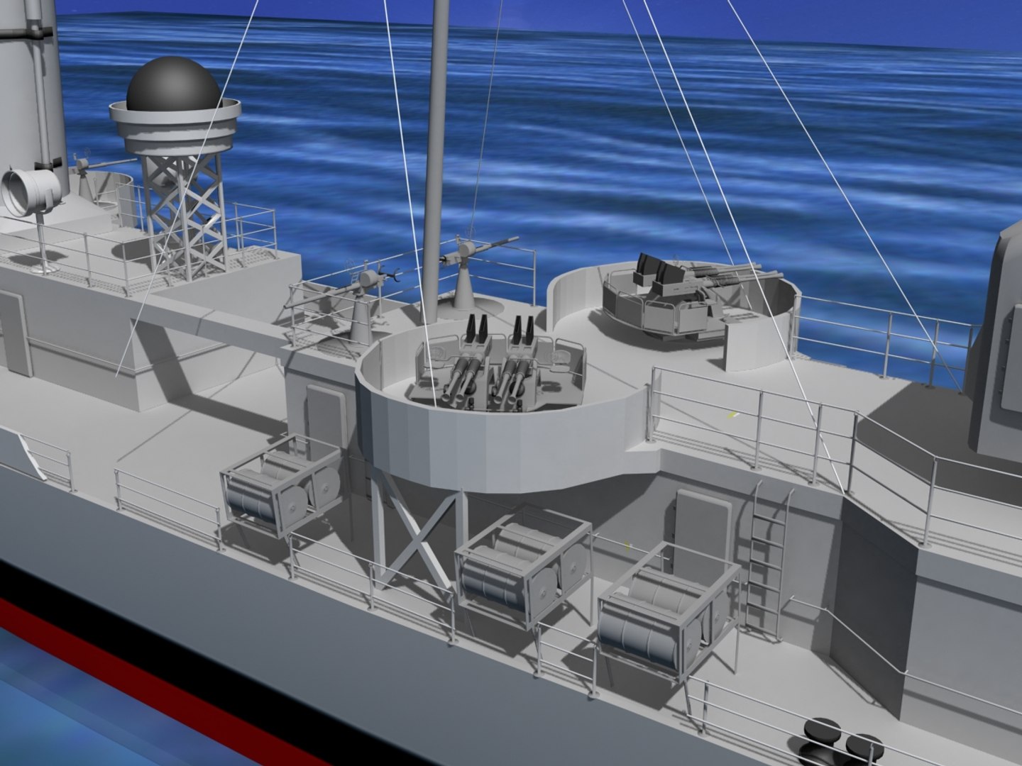 3d Model Anti-aircraft Destroyers Class Gleaves