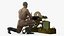 3D Red Army Gunner with Maxim Heavy Machine Gun